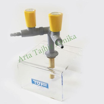 شیر گاز دو طرفه 90 درجه رومیزی