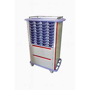 ترالی دارو 32خانه دو کشو ABS