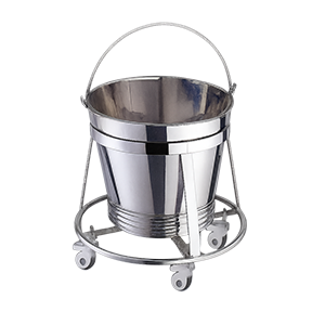 سطل چرخدار استیل 